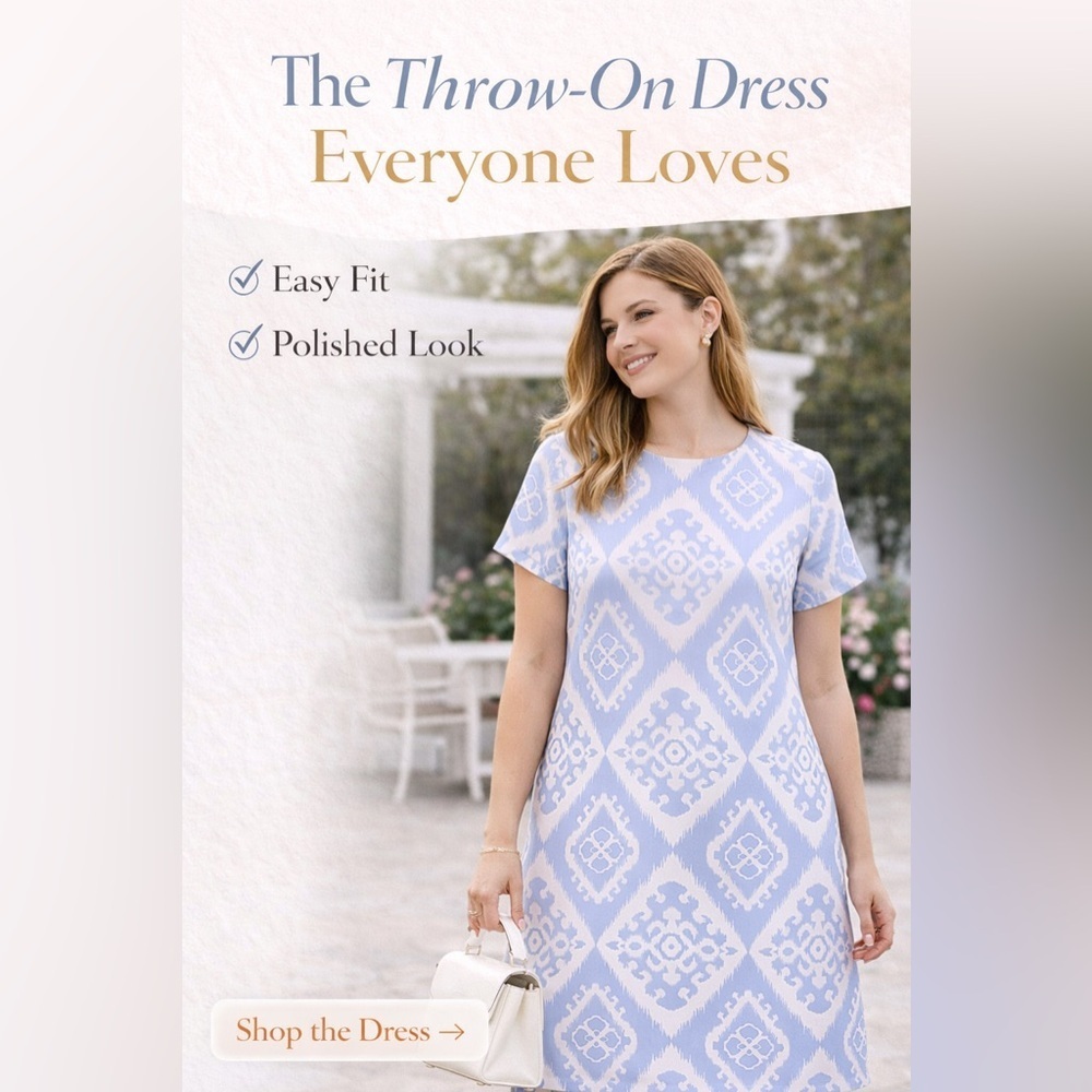 Feel Effortlessly Chic in this Throw It On And You’re Put Together Shift Dress! - Picture 3 of 8